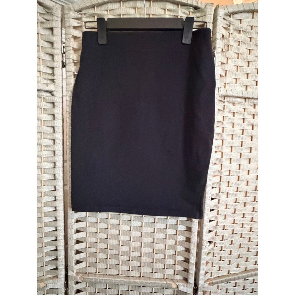 Old Navy Fitted Sweater Mini Skirt Black Small Elastic Waist Pencil Style